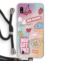 Positivity: Samsung Galaxy A10 Transparant Hoesje met koord