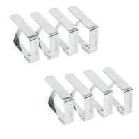 Tafelkleed klem - 8x - RVS - 5 x 4 cm - tafelzeil klemmen Tafelkleed klem - 8x - RVS - 5 x 4 cm - tafelzeil klemmen