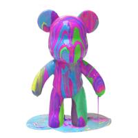Spectron Grote marmeren look beer gietset - incl 5 neon verfkleuren