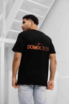 24 Uomo Club T-Shirt Heren Zwart/Oranje - Maat XS - Kleur: Zwart | Soccerfanshop