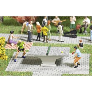 Busch Action-Set 7843 H0 actieset tafeltennistafel Kant-en-klaar model