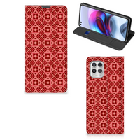 Motorola Moto G100 Hoesje met Magneet Batik Rood