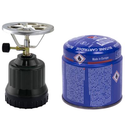 Vakantie kook set - camping kookstel 1 pit - incl. gas navulling - priktank - 190 gram Vakantie kook set - camping kookstel 1 pit - incl. gas navulling - priktank - 190 gram