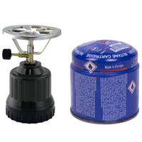 Vakantie kook set - camping kookstel 1 pit - incl. gas navulling - priktank - 190 gram