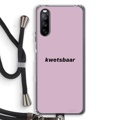 kwetsbaar: Sony Sony Xperia 10 III Transparant Hoesje met koord