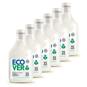 Ecover - Wasverzachter ZERO - Gevoelige huid - 0% parfum & 0% kleurstoffen - 6 x 1 L - Voordeelverpakking