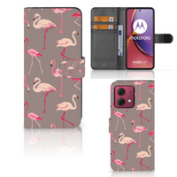 Motorola Moto G84 Telefoonhoesje met Pasjes Flamingo