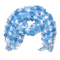 Sjaal Dancing Blauw/Wit