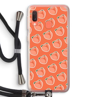 Just peachy: Samsung Galaxy A20e Transparant Hoesje met koord