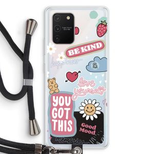 Positivity: Samsung Galaxy S10 Lite Transparant Hoesje met koord