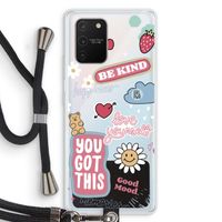 Positivity: Samsung Galaxy S10 Lite Transparant Hoesje met koord
