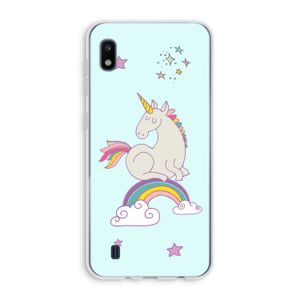 Regenboog eenhoorn: Samsung Galaxy A10 Transparant Hoesje