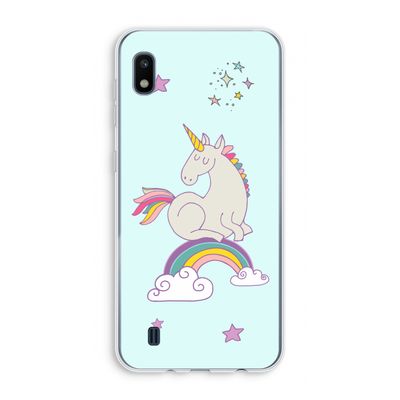 Regenboog eenhoorn: Samsung Galaxy A10 Transparant Hoesje