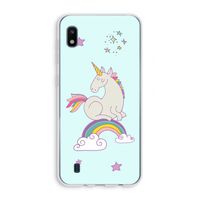 Regenboog eenhoorn: Samsung Galaxy A10 Transparant Hoesje