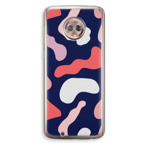 Memphis Shapes Pink: Motorola Moto G6 Transparant Hoesje