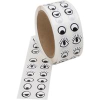 Creativ Company Sticker ogen, zwart, wit, 2000 stuk/ 1 doos