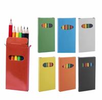 6 Kleurpotloden in Gekleurd doosje