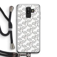 Zwanen: Samsung Galaxy J8 (2018) Transparant Hoesje met koord