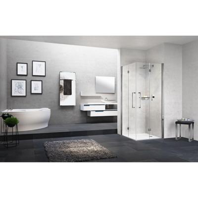 Novellini Young hoekinstap vouw 105-107cm helder zwart y22gs105-1h