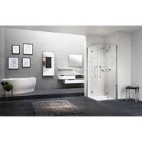 Novellini Young hoekinstap vouw 105-107cm helder zwart y22gs105-1h