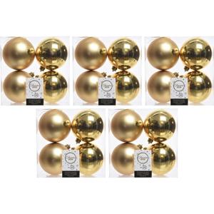 Decoris Kerstballen - 20x st - goud - D10 cm - kunststof - kerstversiering