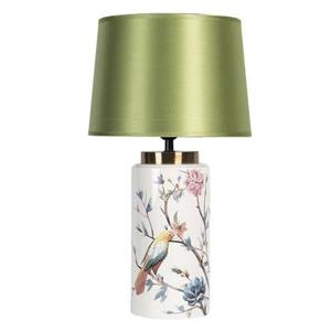 Clayre & Eef Tafellamp Ø 28x50 cm E27|max 1x60W Groen Keramiek Rond