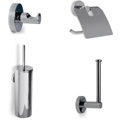 Toilet accesoire set Blue Label Vida | Wandmontage | Messing | Chroom glans