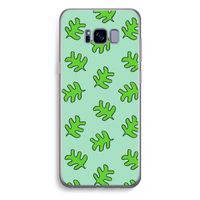 Groene blaadjes: Samsung Galaxy S8 Plus Transparant Hoesje