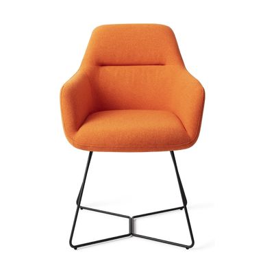 Jesper Home Kinko eetkamerstoel Tangerine beehive black
