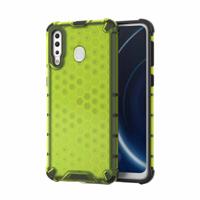Honingraat schokbestendig PC + TPU Case voor Galaxy M30 (groen)