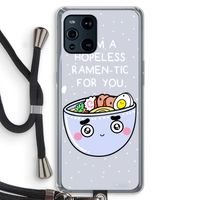 I'm A Hopeless Ramen-Tic For You: Oppo Find X3 Transparant Hoesje met koord
