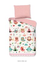 Good Morning Peuter dekbedovertrek "uilen in boho thema" - Multi - (120x150 cm) - Katoen