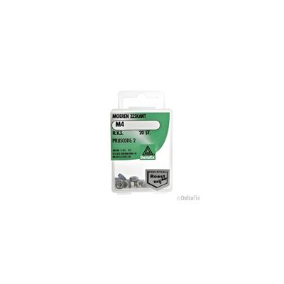 Moer zeskant m4 rvs 20st - Deltafix