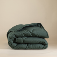 Sale: -50% | Wasbaar Dekbed Zonder Overtrek - Lazy Zonder Overtrek Uni Donkergroen - Exclusief Kussensloop - 240x200 Cm (Lits-Jumeaux) - Sleeptime - Dekbed-Discounter.nl