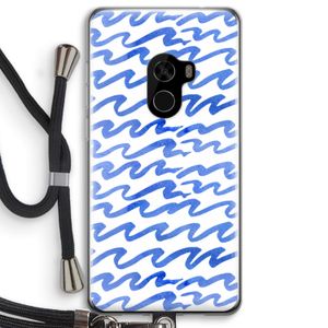 Blauwe golven: Xiaomi Mi Mix 2 Transparant Hoesje met koord