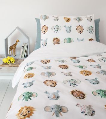 Dekbedovertrek Wilde Dieren 140 x 220 Dekbedovertrek Wilde Dieren 140 x 220