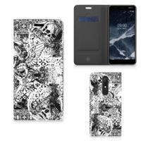 Mobiel BookCase Nokia 5.1 (2018) Skulls Angel