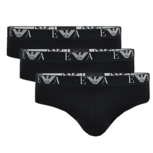 Armani Monogram slips 3-pack zwart