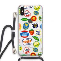 Fruitsticker: iPhone XS Transparant Hoesje met koord