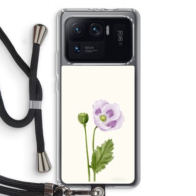 Purple poppy: Xiaomi Mi 11 Ultra Transparant Hoesje met koord