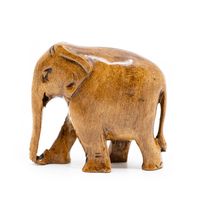 Houten Olifant Beeld (8 cm) - thumbnail