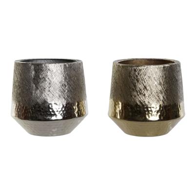 Tafeldecoratie DKD Home Decor Gouden Zilverkleurig Romantiek 19 x 19 x 20 cm (2 Stuks)
