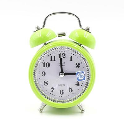 Fashion dempen metalen wekker met nachtlampje grootte: 12*8.5cm(Green)