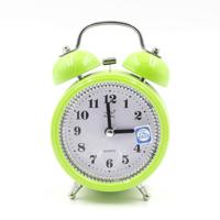 Fashion dempen metalen wekker met nachtlampje grootte: 12*8.5cm(Green)
