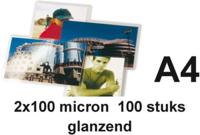 GBC A4 lamineerhoezen glanzend 2x100 micron 100 stuks