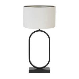 Light & Living Tafellamp Jamiri|Velours - Zwart|Off white - Ø30x67cm