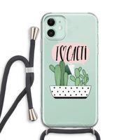 I love cacti: iPhone 11 Transparant Hoesje met koord