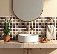 Tegelstickers badkamer mozaïek stijl