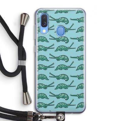Kroko: Samsung Galaxy A40 Transparant Hoesje met koord