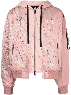 Haculla veste bomber imprimée à capuche - Rose